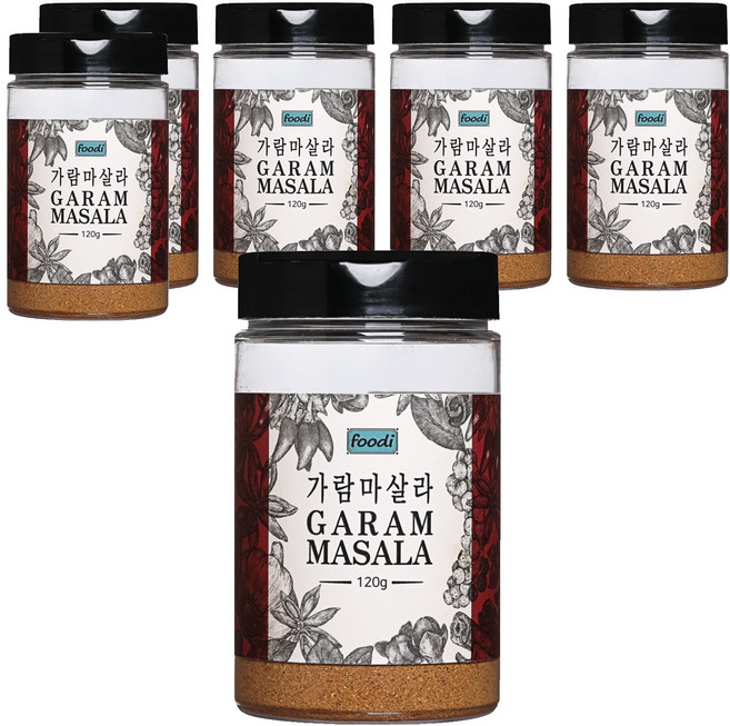 foodi 가람마살라, 120g, 6개