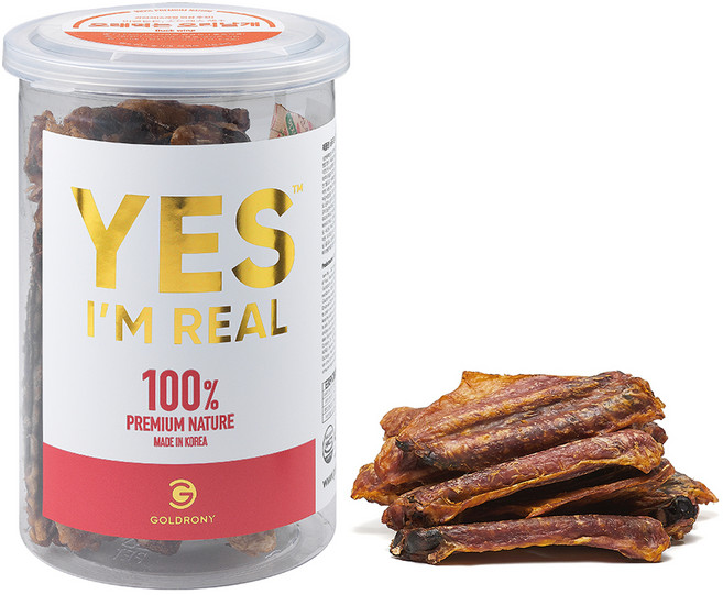 골드로니 강아지 예스아임리얼 프리미엄 저온건조 간식, 오리날개, 160g, 1개