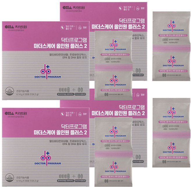DOCTOR PROGRAM 孕婦護理多效合一Plus2膠囊 30包入, 124.2g, 4盒