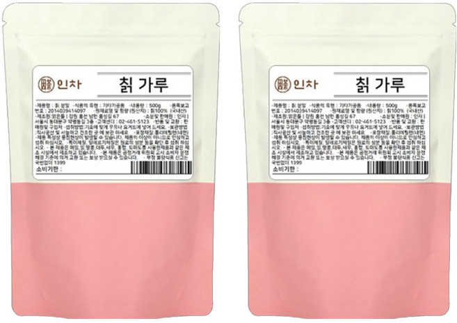 인차 칡 가루 분말, 500g, 2개