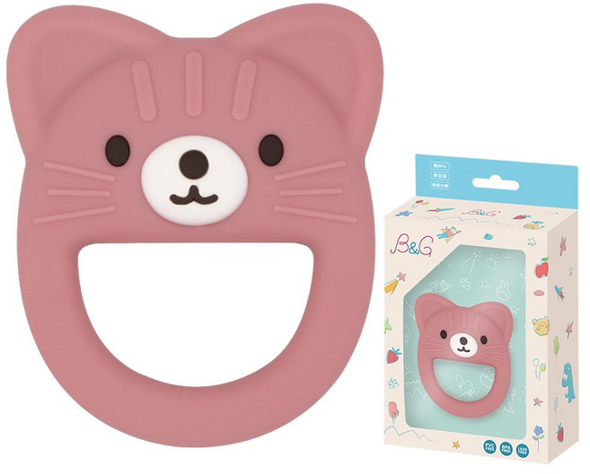 Baby Garden 派對動物固齒器, 固齒器, 靈敏貓 莓果粉, 1個