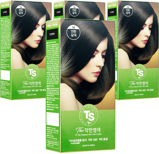 TS 착한염색, 7호 연한갈색, 4개