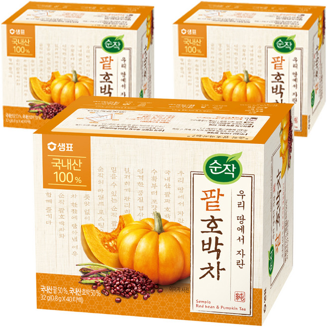 Sunjak 純作 紅豆南瓜茶, 40入, 3個, 800mg