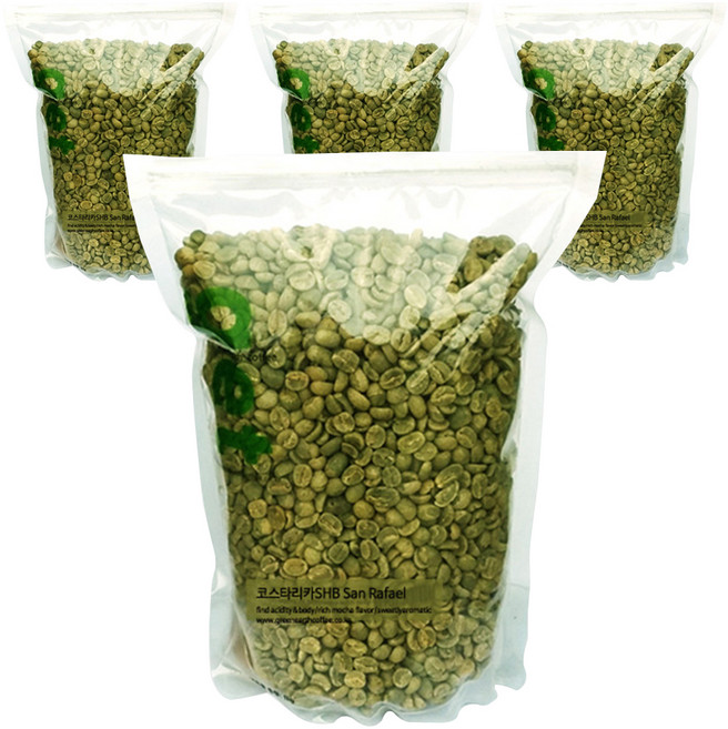 그린어쓰 코스타리카 SHB San Rafael 원두, 생두, 500g, 4개