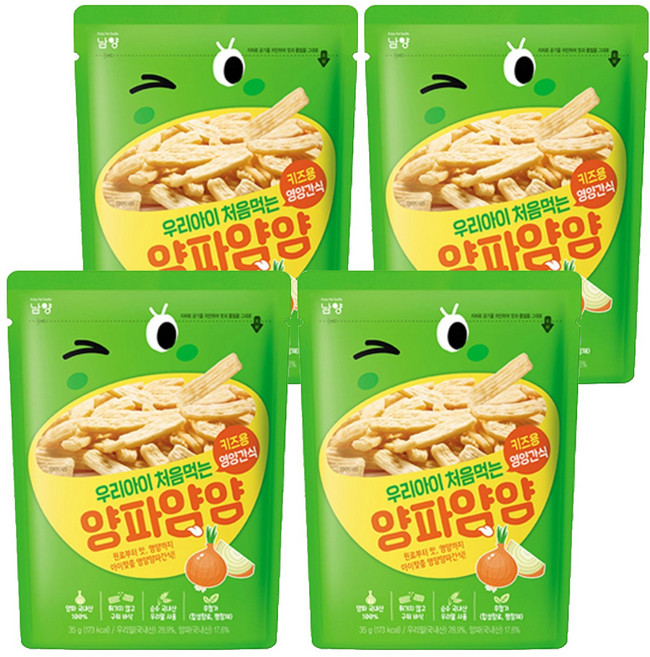 남양유업 우리아이 처음먹는 얌얌 과자, 양파맛, 35g, 4개