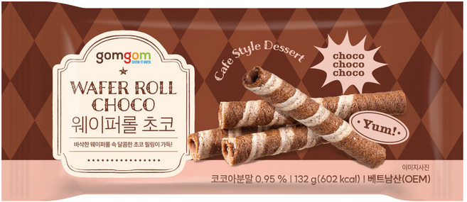 곰곰 웨이퍼롤 초코, 132g, 1개