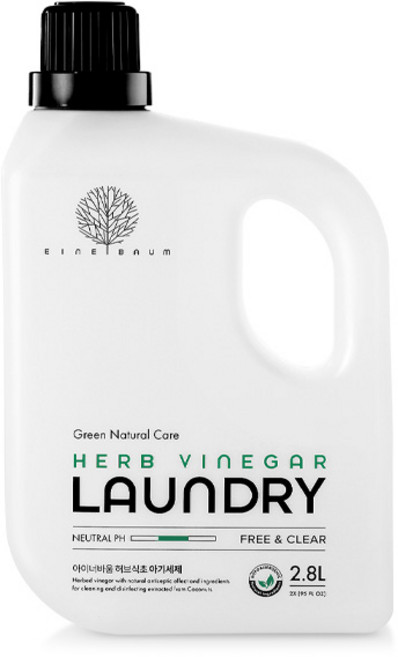 아이너바움 허브식초 유아 세제, 2.8L, 1개