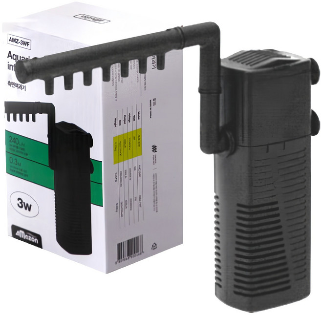 아마존 수족관 측면 여과기 AMZ-3WF, 3W, 1개