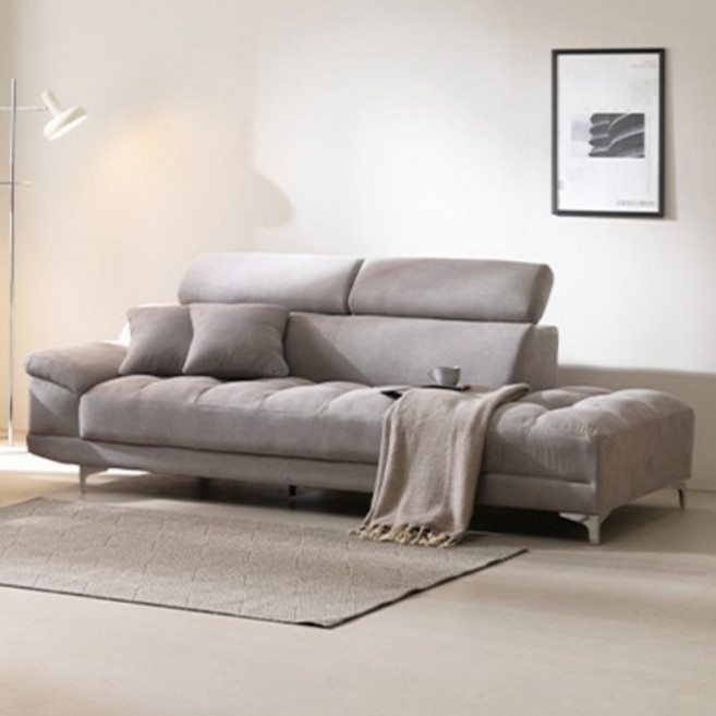 파로마 올랜도 아쿠아텍스 3인용 소파 + 스툴 세트 방문설치, 진그레이