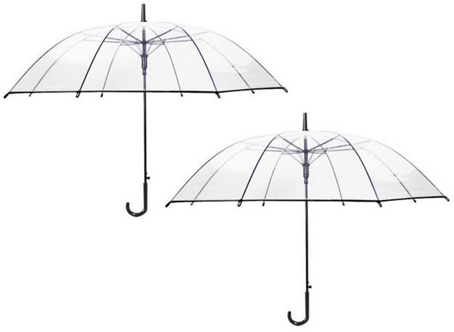 두발로 투명 자동 장우산 2p