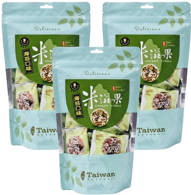 MR.JOHNSON 強森先生 米滋果 海苔口味, 90g, 3袋