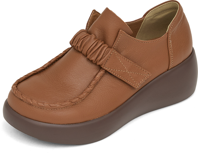 GISSE 女款 J-shoe 天然羊皮 Stie 厚底舒適手工鞋 5.5cm