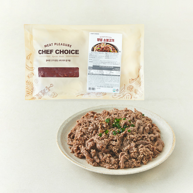 셰프초이스 양념 소불고기, 1kg, 1개