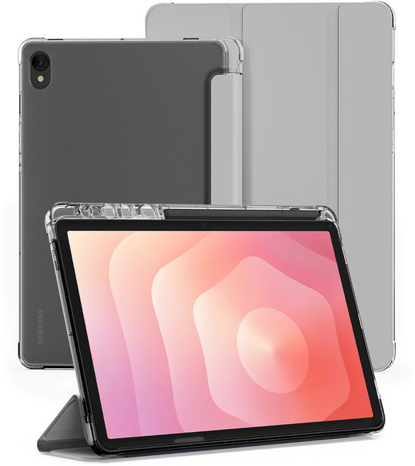 신지모루 클리어 펜슬 수납 태블릿PC 케이스, 웜 그레이, 1개