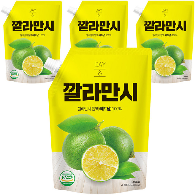 데이앤 깔라만시 원액, 1L, 4개