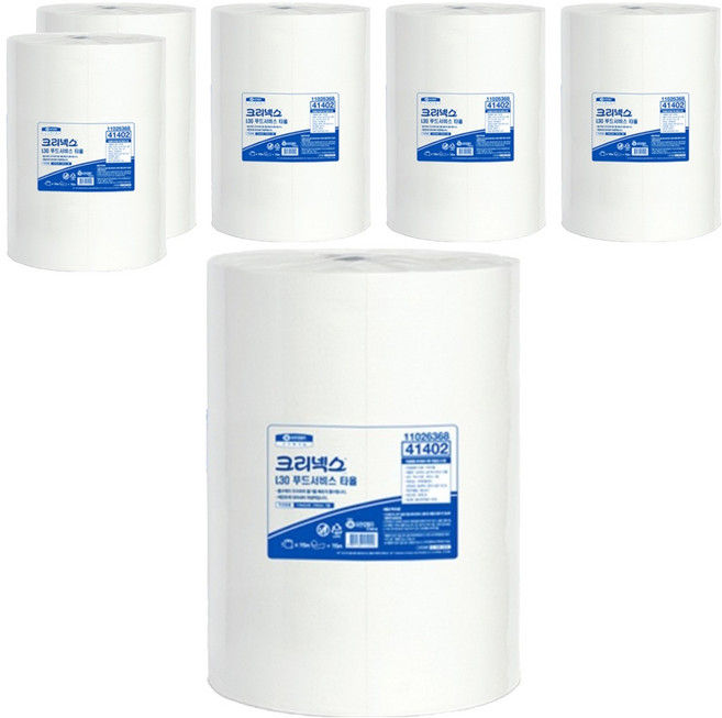 크리넥스 L30 푸드서비스 타올 41402, 6개, 1매, 115m