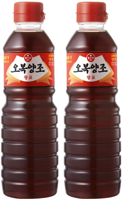 오복식품 양조 왕표간장, 500ml, 2개