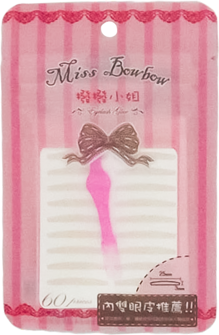 Miss Bowbow 撥撥小姐 3M網狀雙眼皮貼 粉03 直徑25 x 3mm 60片, 1包
