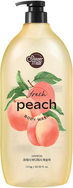 샤워메이트 바디워시 복숭아, 1.2kg, 1개
