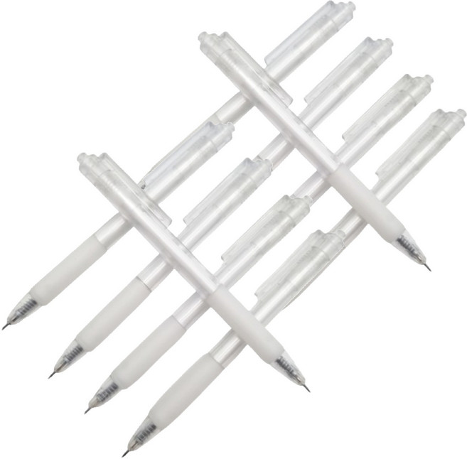 인글로우 볼펜형 다꾸 커팅 펜칼, 화이트, 10개