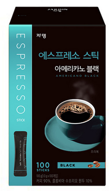 에스프레소스틱 쟈뎅 아메리카노 블랙 원두커피믹스, 1g, 100개입, 1개