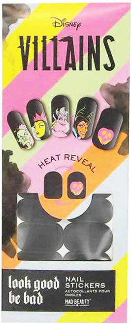 MAD BEAUTY 溫感變色指甲貼 Set 指甲貼20入, 迪士尼反派, 1組