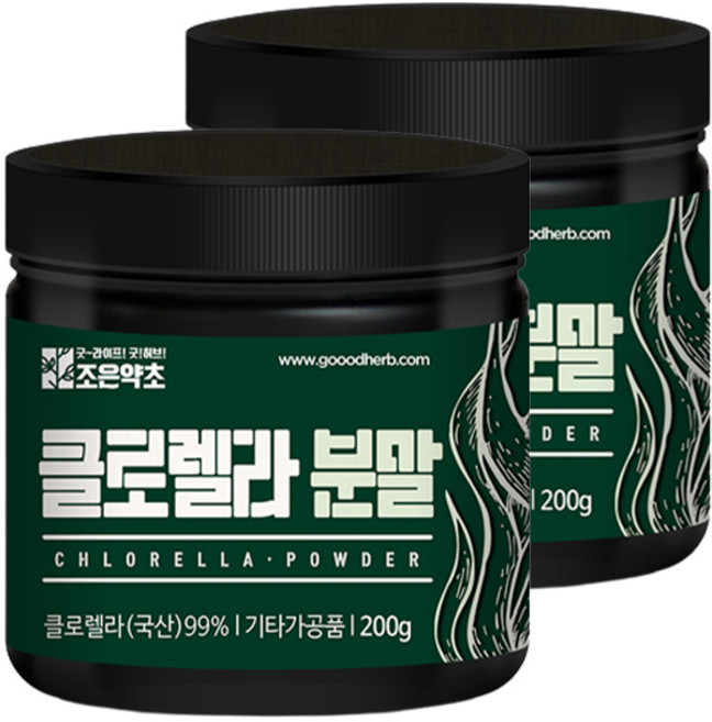 조은약초 클로렐라 분말, 2개, 200g