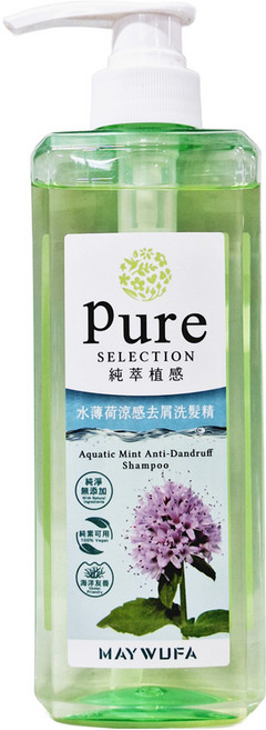 美吾髮 純萃植感 薄荷涼感去屑洗髮精, 500ml, 1瓶