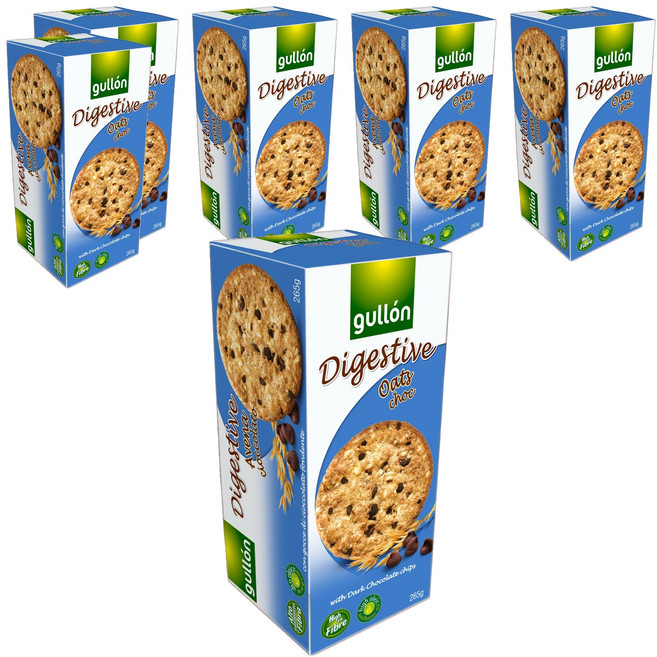 구욘 다이제스티브 귀리 초코칩 쿠키, 265g, 6개