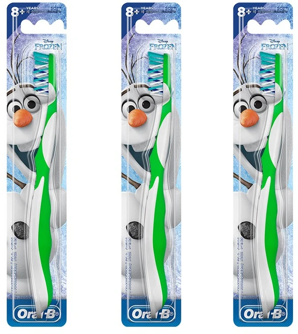 오랄비 스테이지스 4단계 겨울왕국 아동용 칫솔, 랜덤 발송, 1개입, 3개 - 쿠팡