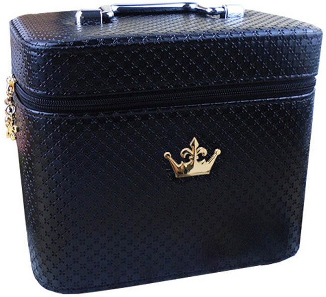 더자카 스타일리쉬 크라운 뷰티파우치 M, 블랙, 1개