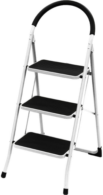 로티홈시스 계단 사다리 3단 블랙, 1개