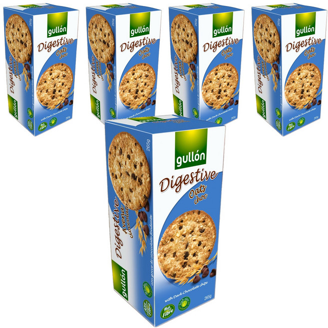 구욘 다이제스티브 귀리 초코칩 쿠키, 265g, 5개