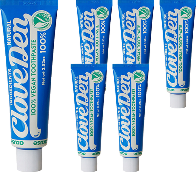 클로브덴 오리지널 비건 치약, 100g, 6개