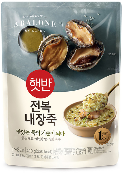 햇반 전복 내장죽, 420g, 1개