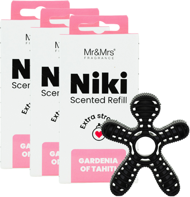 Mr&Mrs FRAGRANCE Niki 車用芳香劑補充包, 梔子花, 3個