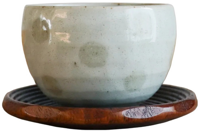 美濃燒 抹茶碗茶托組, 多色 陶瓷, 1組