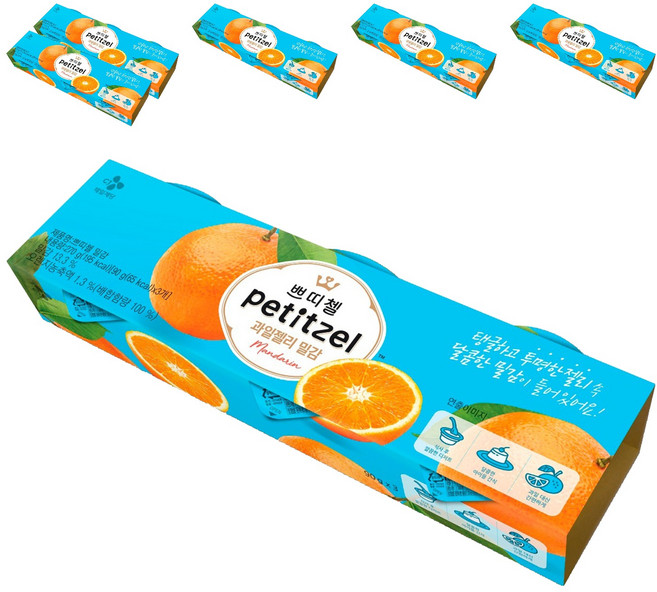 쁘띠첼 과일젤리 밀감, 90g, 18개