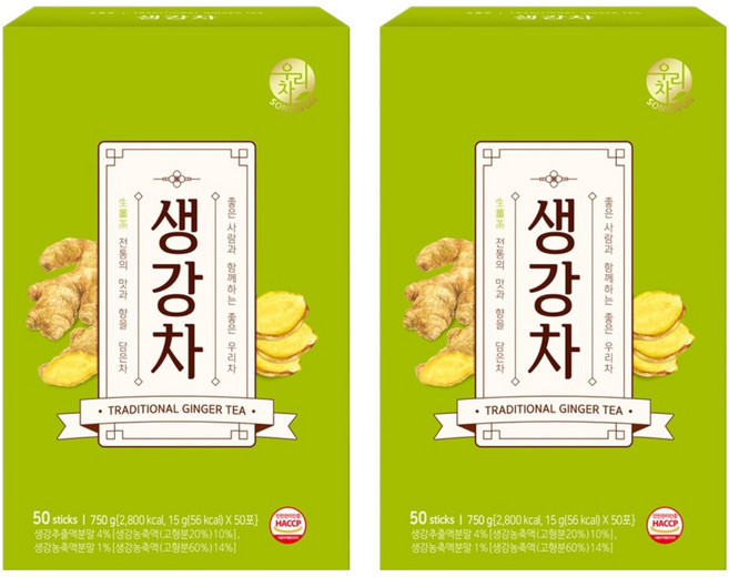 우리차 생강차, 15g, 50개입, 2개
