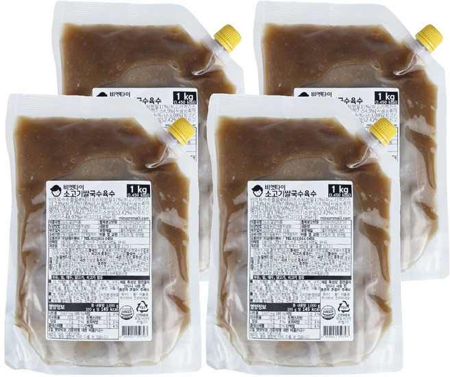 비엣타이 소고기쌀국수 육수, 4개, 1kg