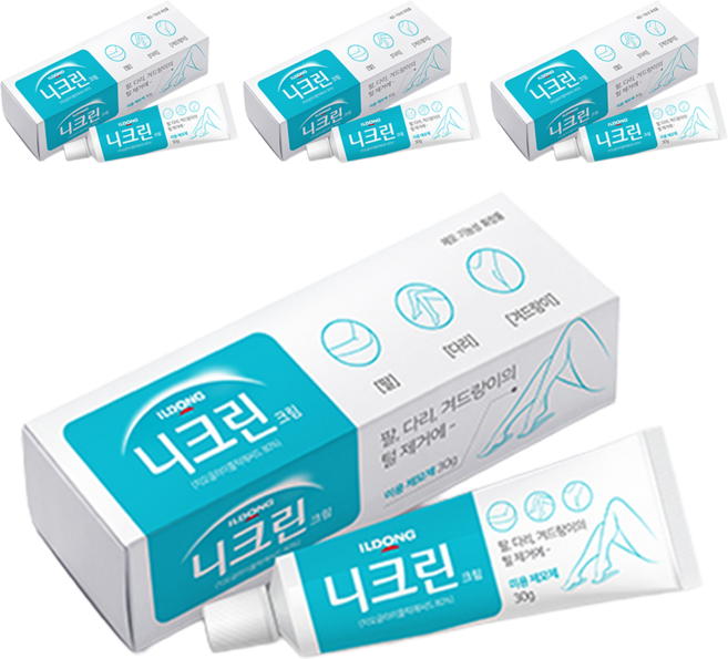 일동제약 니크린 셀프 왁싱크림 팔다리용, 30g, 4개