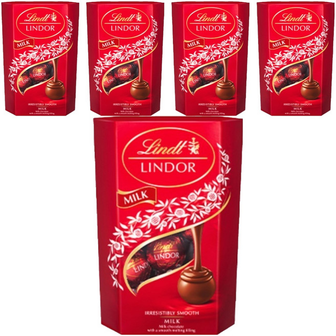 Lindt 瑞士蓮 LINDOR LINDOR牛奶巧克力球, 200g, 5盒