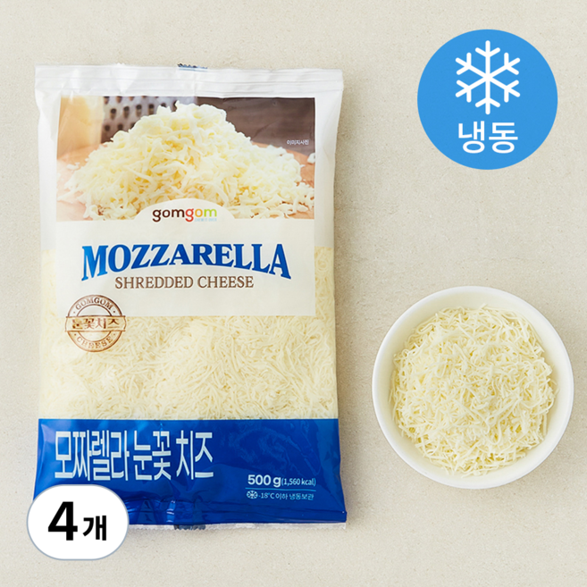 곰곰 모짜렐라 눈꽃치즈 (냉동), 500g, 4개