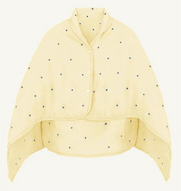 더자리 크리미워싱 웨어러블 자수 다운필 패딩 담요