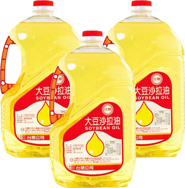 台糖 大豆沙拉油, 2.6L, 3瓶