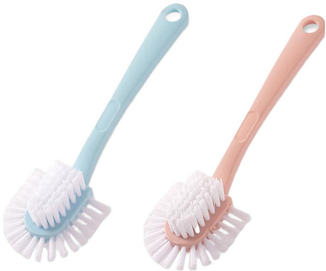 모던모어 라운드 운동화 세척솔 2P, 핑크+블루, 1세트