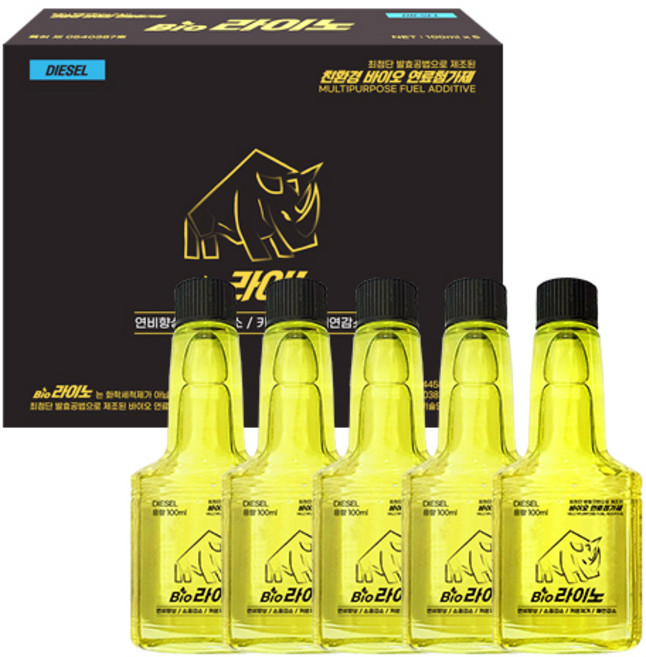 바이오라이노 연료첨가제 경유 100ml, 5개, 디젤/경유