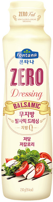 폰타나 무지방 발사믹 드레싱, 230g, 1개