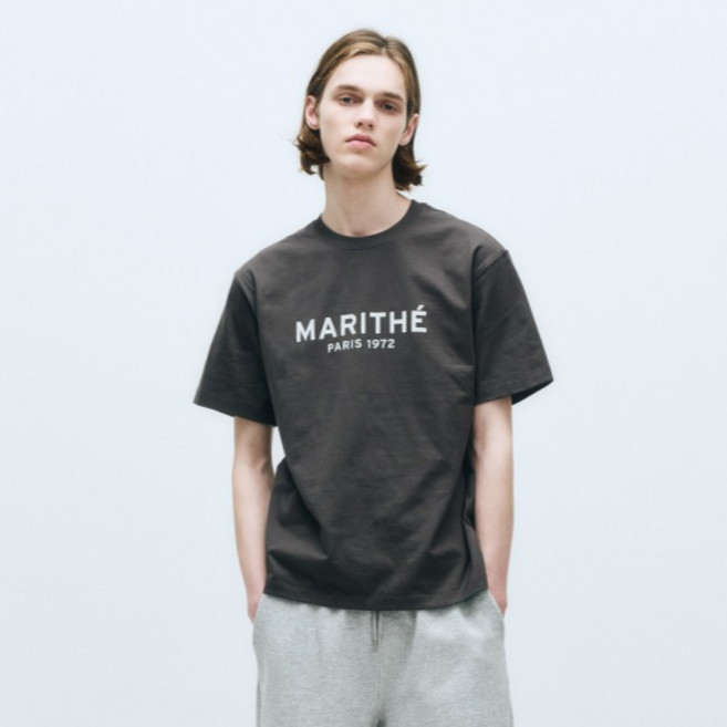MaritheFrancoisGirbaud 男女通用 REGULAR LOGO T恤, 炭灰色