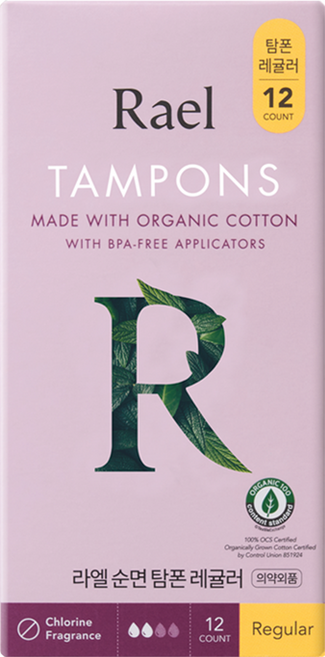 라엘 순면 탐폰, 레귤러, 12개입, 1개